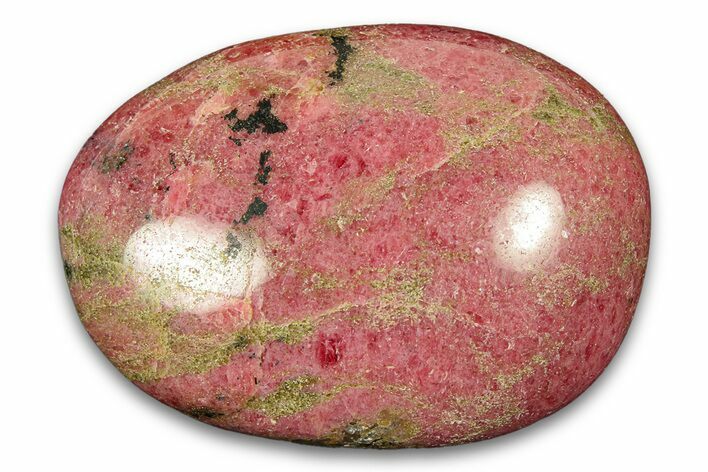 Polished Rhodonite Palm Stone - Madagascar #290804